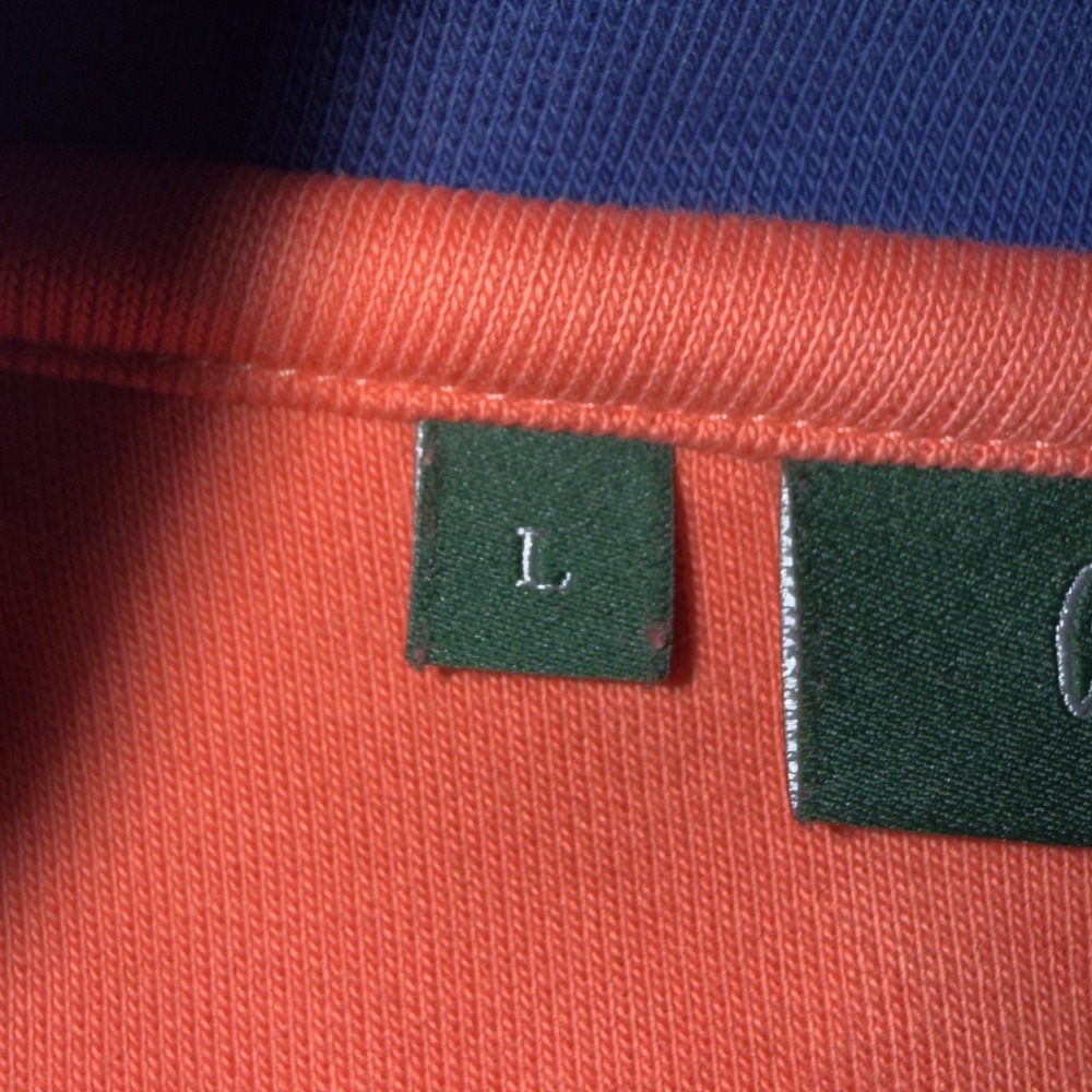 Bobby Jones Quarter Zip Pullover Womens Large Orange Pima Cotton Sporty - Picture 6 of 13